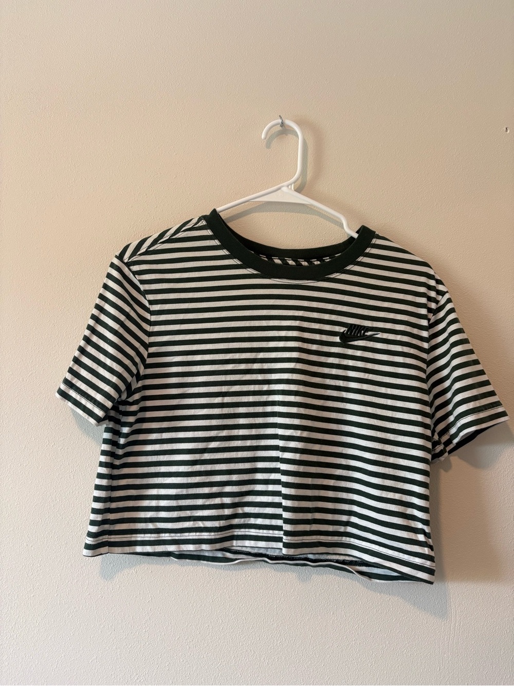 Nike Black & White Striped Kids Tee